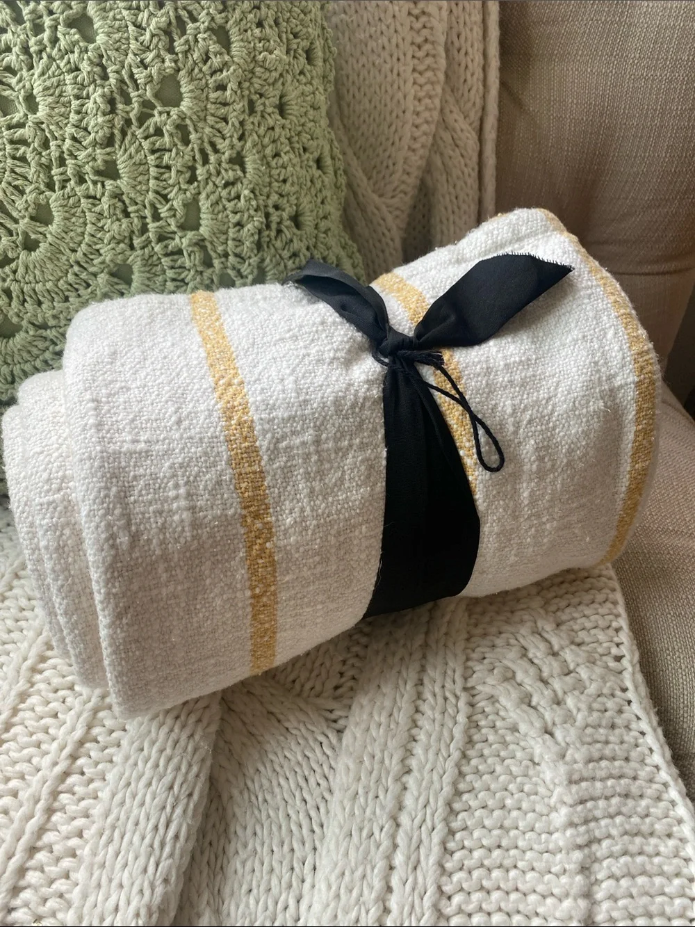 Cotton throw blanket